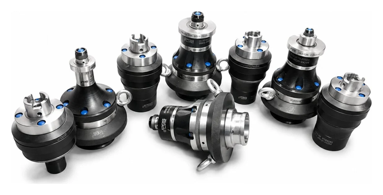 PGS LC150 hobbing fixture range, as featured on the first page of the PGS presentation